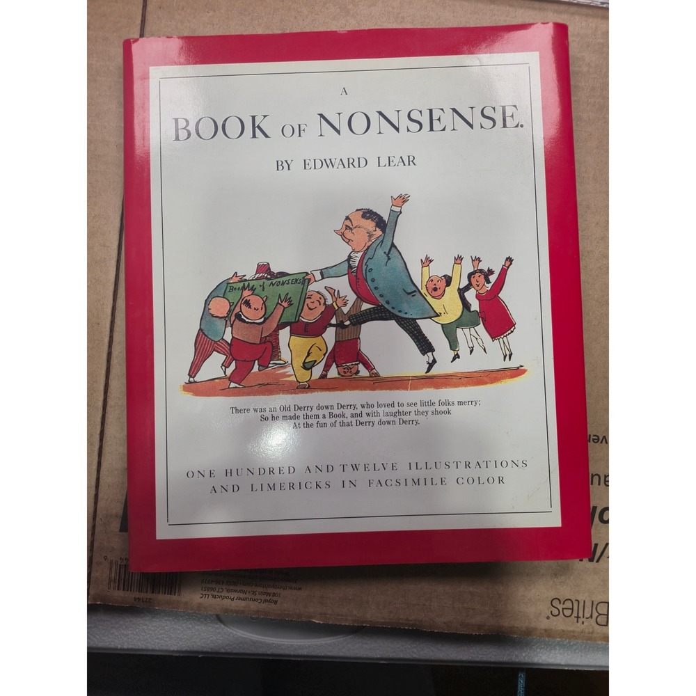 A Book of Nonsense Edward Lear 1980 Met Museum Viking Press Facsimile Color Hard